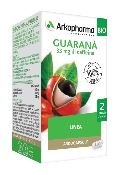 ARKO CAPSULE GUARANA' BIO 130 CAPSULE - latuafarmacia.org