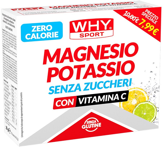 WHYSPORT MAGNESIO POTASSIO SENZA ZUCCHERI 10 BUSTINE AGRUMI - latuafarmacia.org
