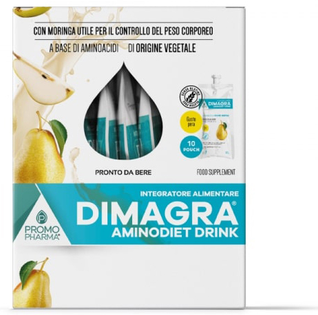DIMAGRA AMINODIET DRINK PERA 10 POUCH DA 80 G - latuafarmacia.org