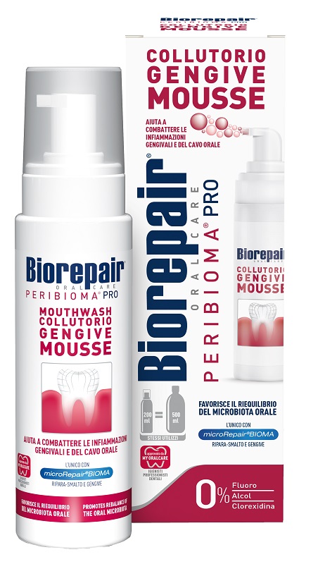 BIOREPAIR ORAL CARE PERIBIOMA PRO COLLUTORIO GENGIVE MOUSSE 200 ML - latuafarmacia.org