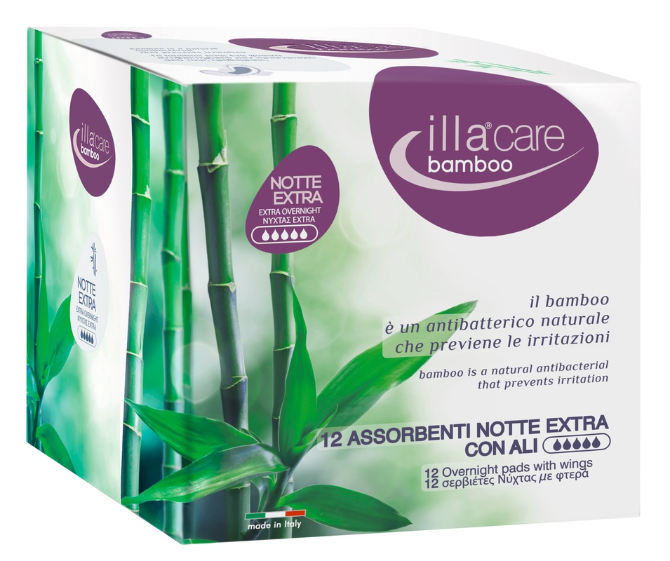 ILLA CARE BAMBOO ASSORBENTI NOTTE EXTRA 12 PEZZI - latuafarmacia.org