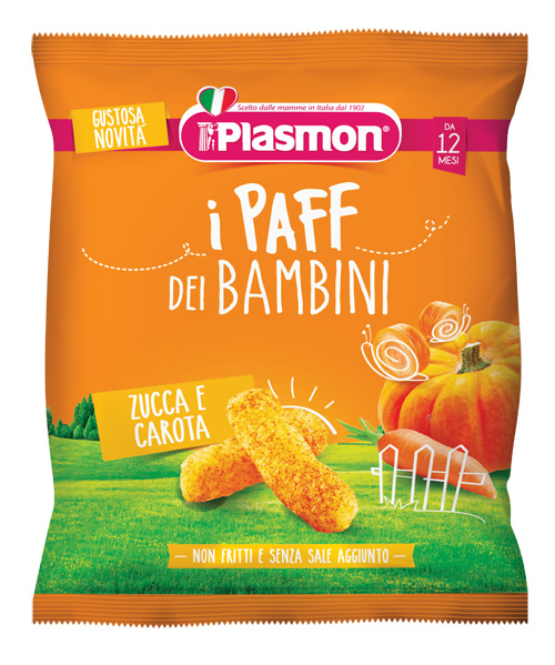 PLASMON DRY SNACK PAFF ZUCCA CAROTE 15 G - latuafarmacia.org