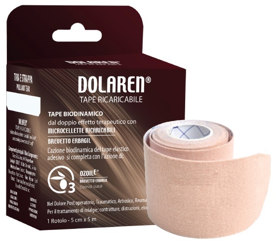 DOLAREN TAPE RICARICABILE CEROTTO TERAPEUTICO BEIGE CM 5X5 M IN ROTOLO - latuafarmacia.org