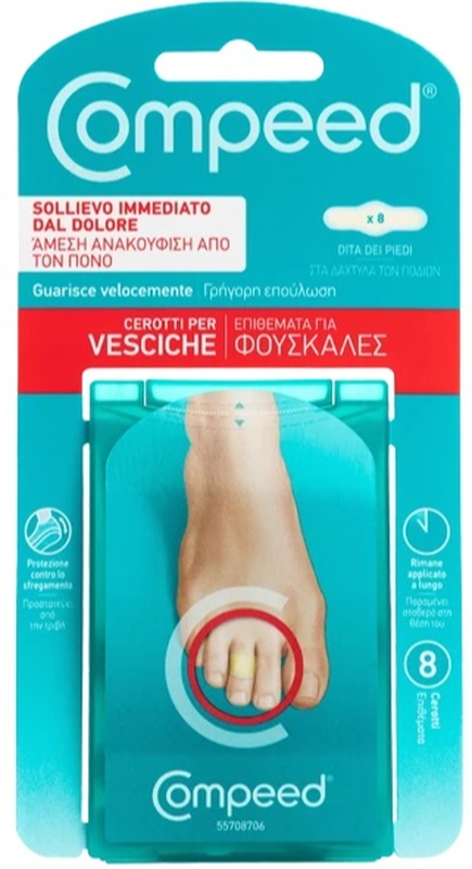 COMPEED CEROTTI PER VESCICHE DITA PIEDI 8 PEZZI CARTON - latuafarmacia.org