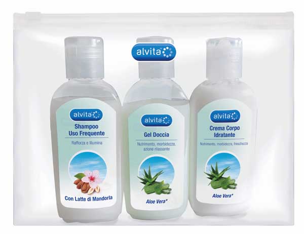 ALVITA KIT VIAGGIO BODY CARE 1 GEL DOCCIA ALOE VERA 75 ML + 1 CREMA CORPO IDRATANTE ALOE 75 ML + 1 SHAMPOO USO FREQUENTE 75 ML - latuafarmacia.org