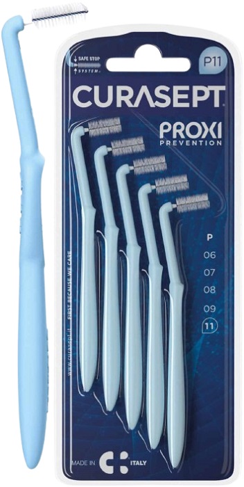 CURASEPT PROXI ANGLE P11 AZZURRO/LIGHT BLUE 5 PEZZI - latuafarmacia.org