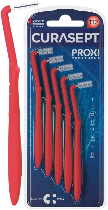 CURASEPT PROXI ANGLE T12 ROSSO/RED 5 PEZZI - latuafarmacia.org