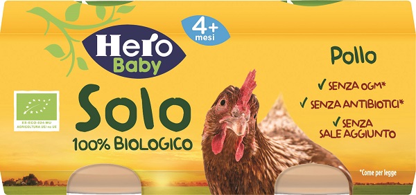HERO SOLO OMOGENEIZZATO POLLO 100% BIO 2X80G - latuafarmacia.org