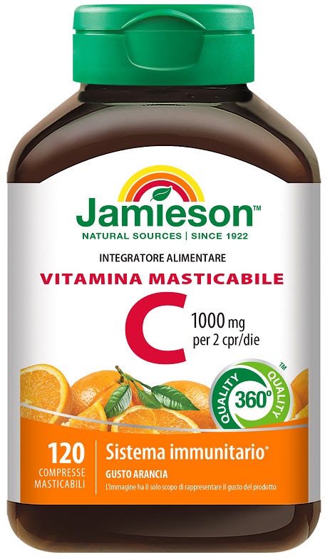 JAMIESON VITAMINA C 1000 MASTICABILE ARANCIA 120 COMPRESSE - latuafarmacia.org