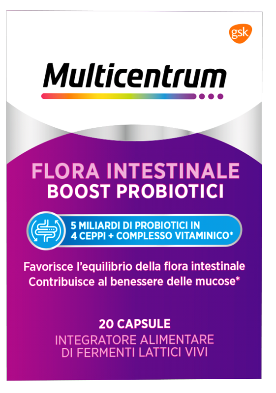 MULTICENTRUM FLORA INTESTINALE BOOST PROBIOTICI 20 CAPSULE - latuafarmacia.org