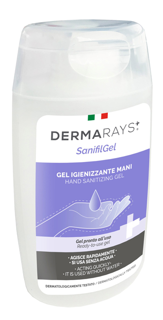 DERMARAYS SANIFIL GEL IGIENIZZANTE MANI PRONTO ALL'USO ALCOOL 80% 100 ML - latuafarmacia.org