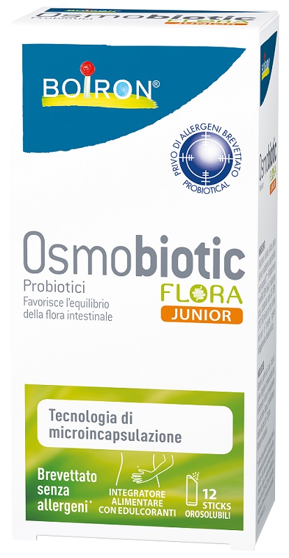 OSMOBIOTIC FLORA JUNIOR 12 STICKS OROSOLUBILI - latuafarmacia.org