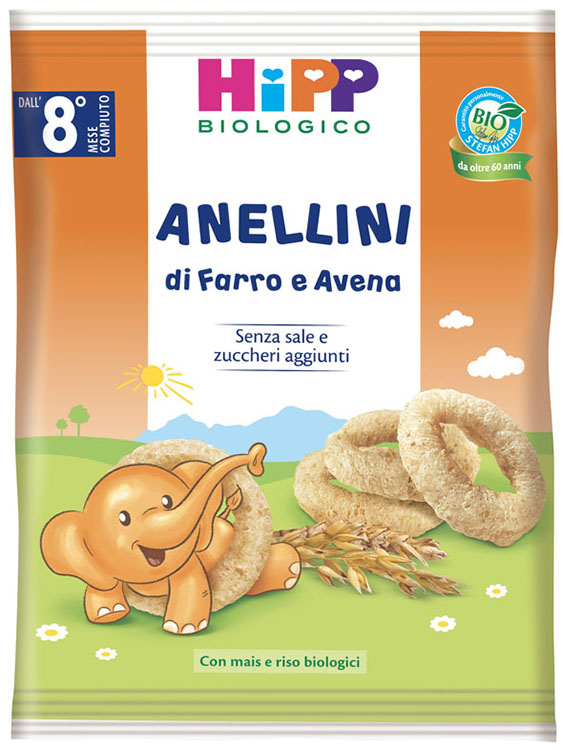 HIPP BIO ANELLINI FARRO AVENA 30 G - latuafarmacia.org
