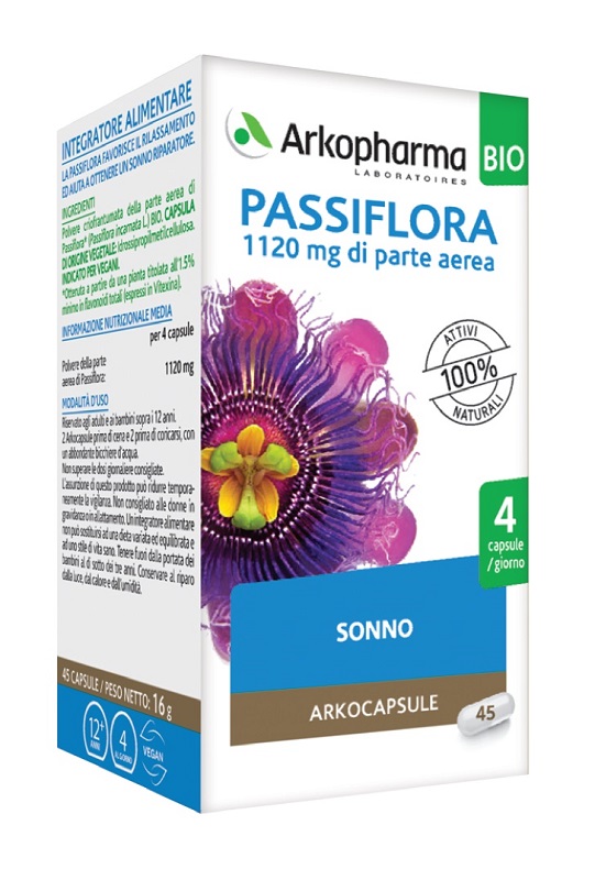 ARKO CAPSULE PASSIFLORA 45 CAPSULE BIO - latuafarmacia.org