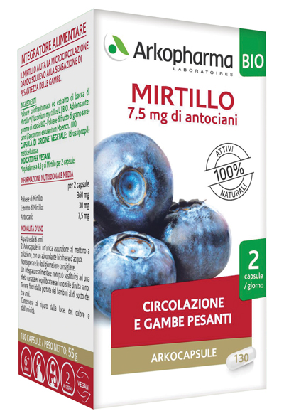 ARKOCAPSULE MIRTILLO BIO 40 CAPSULE - latuafarmacia.org