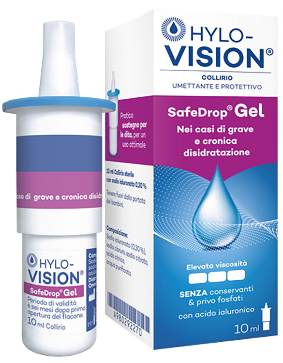 HYLOVISION SAFE DROP GEL 0,3% COLLIRIO UMETTANTE E PROTETTIVO 10 ML - latuafarmacia.org