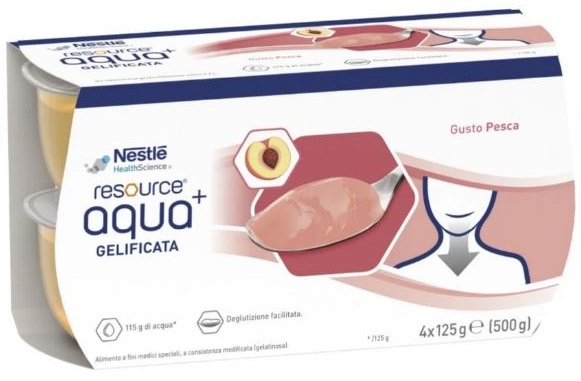 RESOURCE AQUA ACQUA GELIFICATA+PEACH CUP 6 4X125 G - latuafarmacia.org