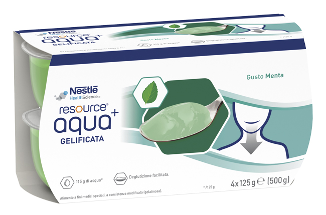 RESOURCE AQUA ACQUA GELIFICATA+MINT CUP 6 4X125 G - latuafarmacia.org