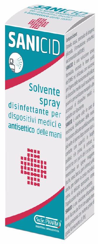 SANICID SOLUZIONE SPRAY PER DISINFEZIONE DISPOSITIVI MEDICI E ANTISETTICO MANI 30 ML - latuafarmacia.org