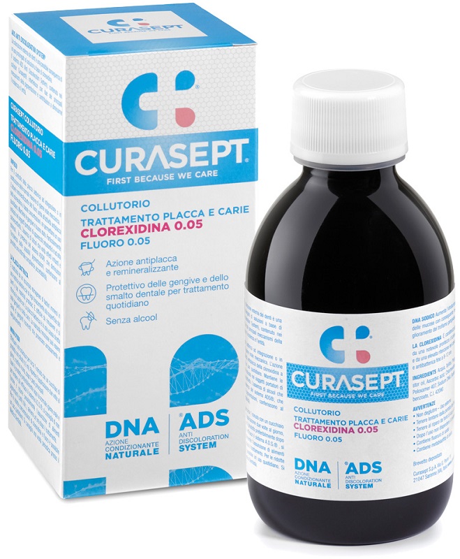 CURASEPT COLLUTORIO 0,05 ADS + DNA 200 ML - latuafarmacia.org