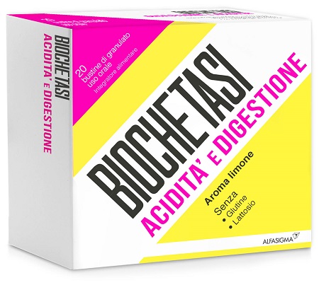 BIOCHETASI ACIDITA' E DIGESTIONE 20 BUSTE GRANULATO AROMA LIMONE - latuafarmacia.org