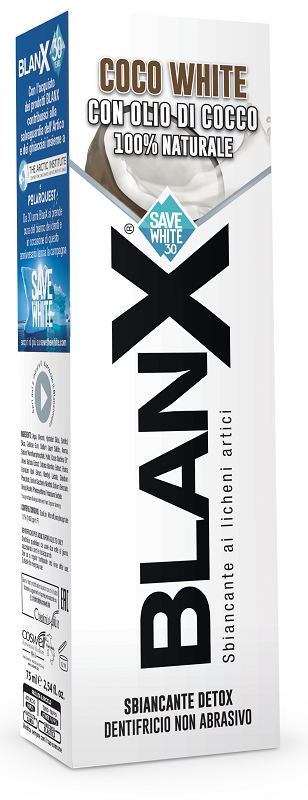 BLANX SBIANCANTE DETOX DENTIFRICIO COCO WHITE CON OLIO DI COCCO 75 ML - latuafarmacia.org