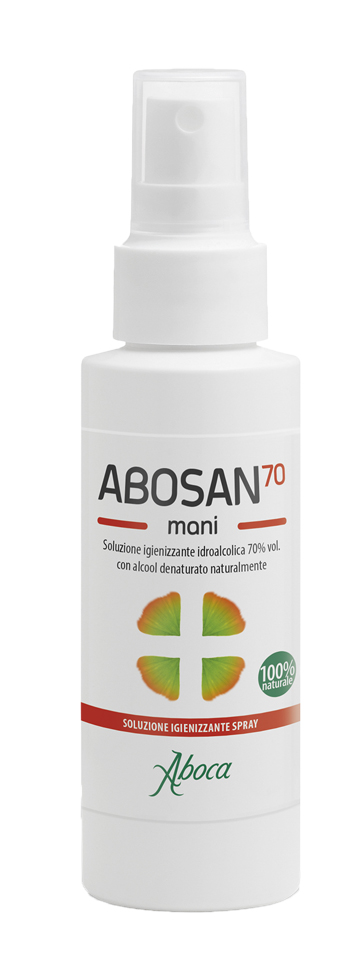 ABOSAN70 SOLUZIONE IGIENIZZANTE MANI 100 ML SPRAY - latuafarmacia.org