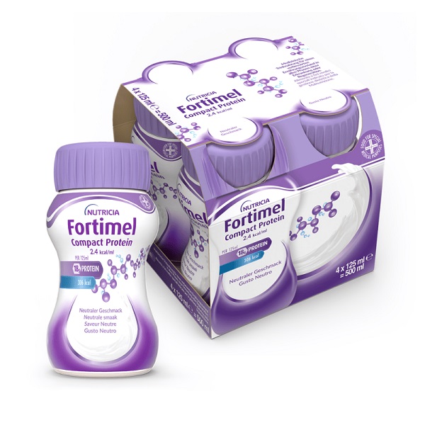NUTRICIA FORTIMEL COMPACT PROTEIN GUSTO NEUTRO 4 BOTTIGLIE DA 125 ML - latuafarmacia.org