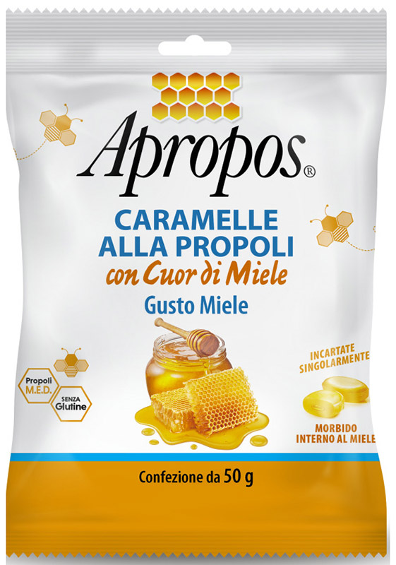 APROPOS CARAMELLE DURE MIELE CUOR DI MIELE 50 G - latuafarmacia.org