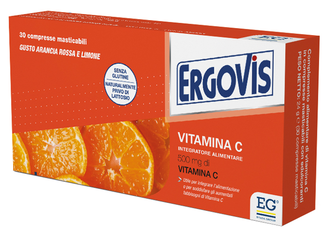 ERGOVIS VITAMINA C 500MG 30 COMPRESSE MASTICABILI - latuafarmacia.org
