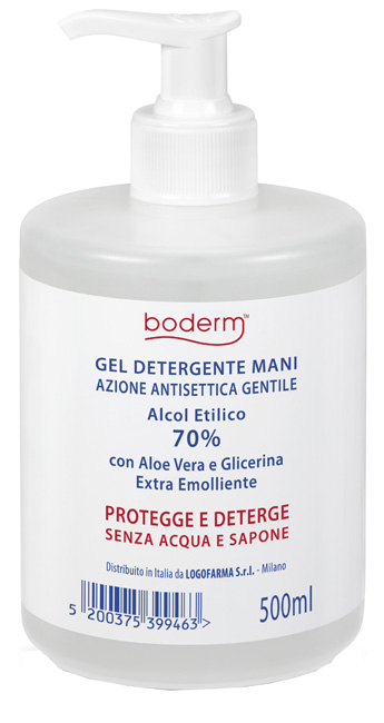 BODERM HAND CLEANSING GEL 70% 500 ML CON DISPENSER - latuafarmacia.org