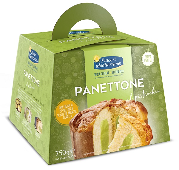 PIACERI MEDITERRANEI PANETTONE AL PISTACCHIO 750 G - latuafarmacia.org