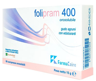 FOLIPRAM 400 60 COMPRESSE OROSOLUBILI GUSTO AGRUMI - latuafarmacia.org