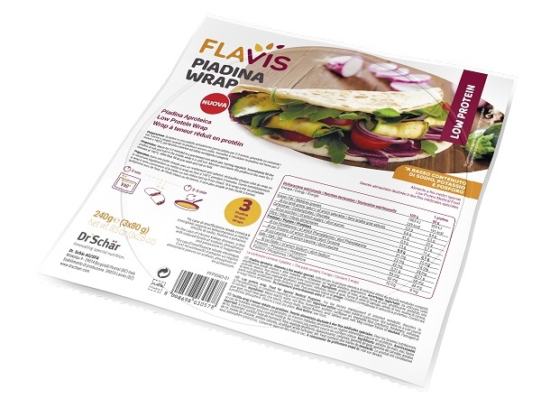 FLAVIS PIADINA WRAP APROTEICA 3 PEZZI DA 80 G - latuafarmacia.org