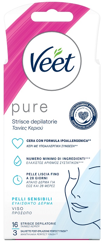 VEET STRISCE VISO IPOALLERGENICHE 16 PEZZI - latuafarmacia.org