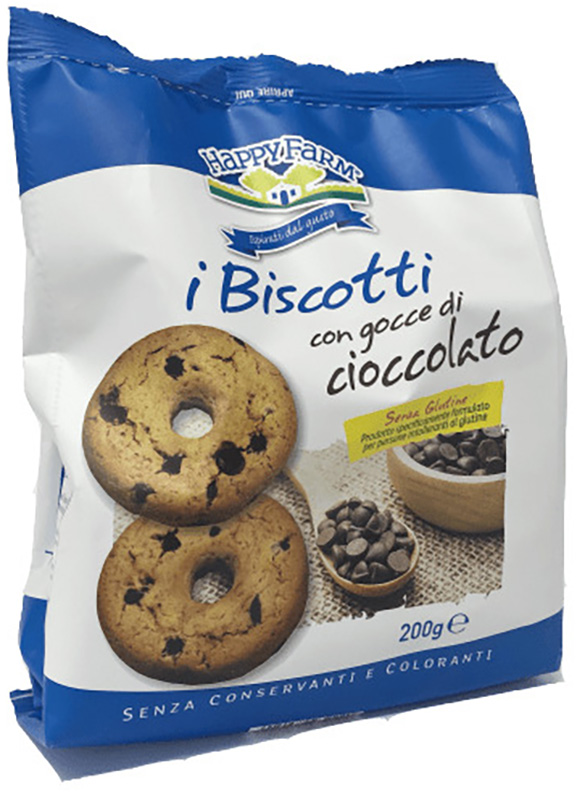 HAPPY FARM BISCOTTI GOCCE CIOCCOLATO 200 G - latuafarmacia.org