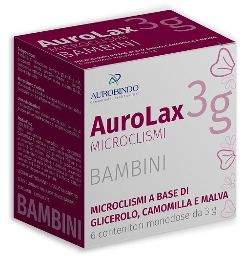 MICROCLISMI PER BAMBINI AUROLAX 6 CONTENITORI 3 G - latuafarmacia.org