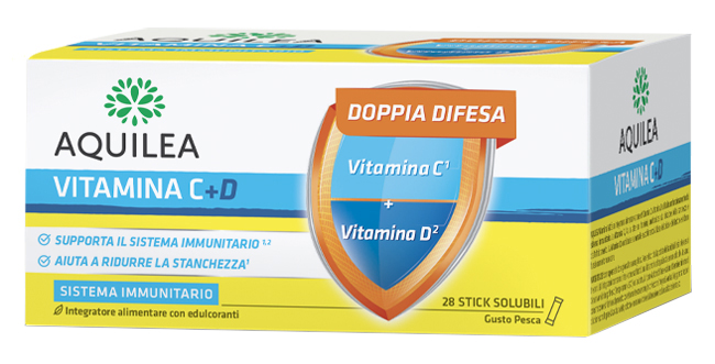 AQUILEA VITAMINA C+D 28 BUSTINE STICK - latuafarmacia.org