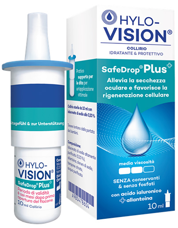 HYLOVISION SAFE DROP PLUS COLLIRIO IDRATANTE E PROTETTIVO 10 ML - latuafarmacia.org