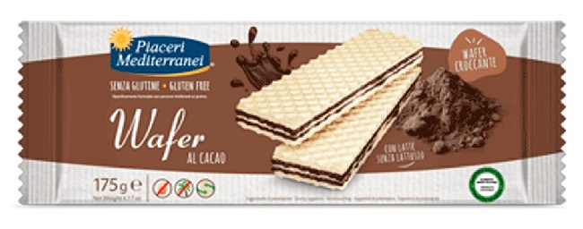 PIACERI MEDITERRANEI WAFER CACAO 175 G - latuafarmacia.org