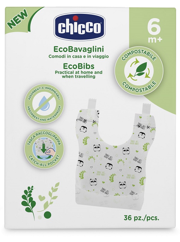 CHICCO BAVAGLINI MONOUSO COMPOSTABILI 36 PEZZI - latuafarmacia.org