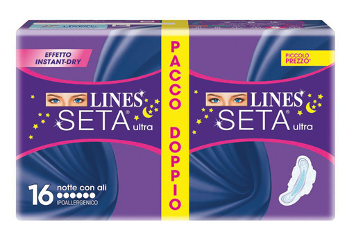 LINES SETA ULTRA ASSORBENTE NOTTE 16 PEZZI - latuafarmacia.org