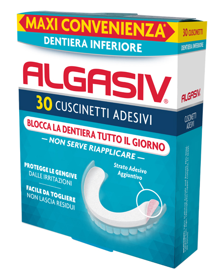 ALGASIV ADESIVO PER PROTESI DENTARIA INFERIORE 30 PEZZI - latuafarmacia.org