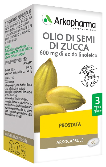 ARKO CAPSULE OLIO SEMI ZUCCA 60 CAPSULE - latuafarmacia.org