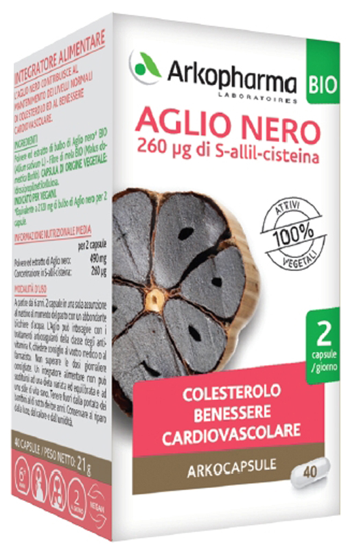 ARKOCAPSULE AGLIO NERO BIO 40 CAPSULE - latuafarmacia.org