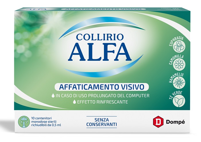 COLLIRIO ALFA AFFATICAMENTO VISIVO 10 PEZZI MONODOSE - latuafarmacia.org