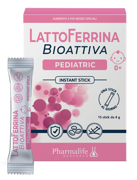LATTOFERRINA BIOATTIVA PEDIATRIC 15 STICK 4 G - latuafarmacia.org