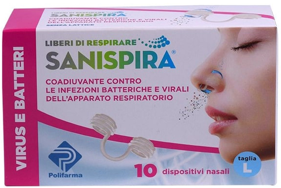 SANISPIRA VISUR & BATTERI FILTRO NASALE LARGE 10 PEZZI - latuafarmacia.org