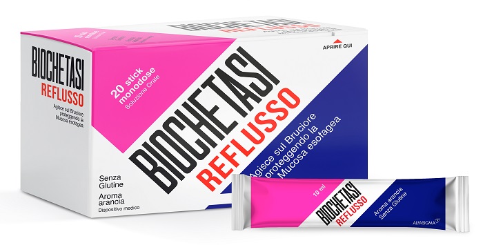 BIOCHETASI REFLUSSO 20 STICK AROMA ARANCIA - latuafarmacia.org