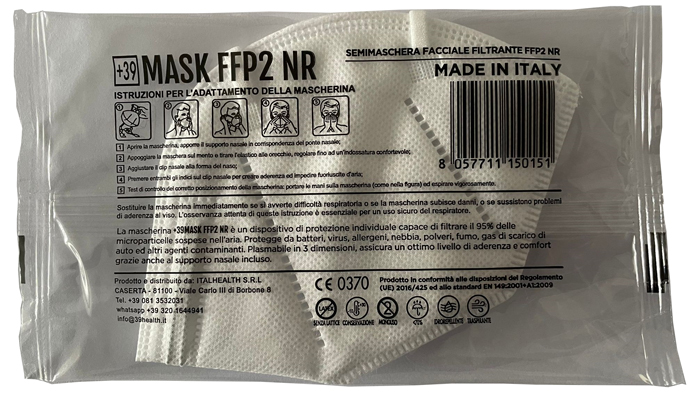MASCHERINA +39MASK FFP2 BIANCO 15 PEZZI - latuafarmacia.org